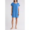 Shop By Design Arabella Slub Cotton Tunic T-shirt In Blue