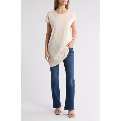 By Design Arabella Slub Cotton Tunic T-shirt In Oatmeal
