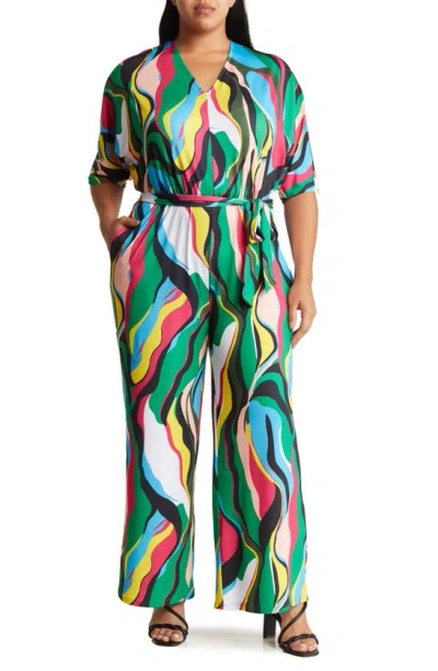 By Design Balthazar Short Sleeve Jumpsuit In Print As Sample