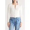 By Design Bambie Cable Knit Crop Cardigan In Gardenia
