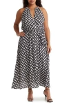 By Design Beach House Ii Sleeveless Dress In Retro Geo Black/white