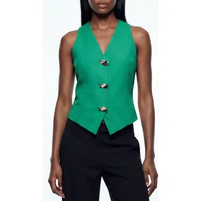 By Design Bellini Halter Neck Top In Green