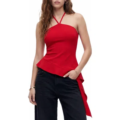 By Design Beverly Halter Neck Top In Red
