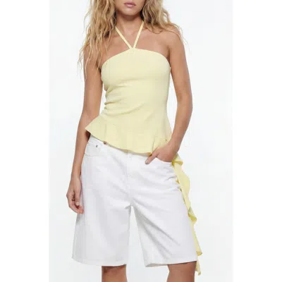By Design Beverly Halter Neck Top In Yellow