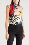 By Design Bloom Cap Sleeve Top In In Bloom