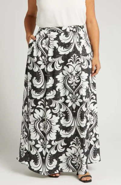 By Design Bloom Printed Maxi Skirt In Haiti Floral