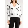 By Design Bow & Arrow Cardigan In White