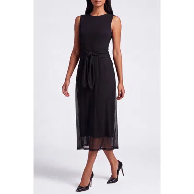 By Design Brooke Tie Waist Midi Dress In Black