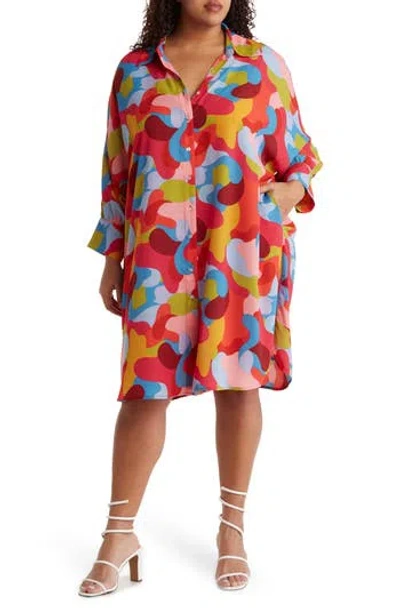 By Design Brooklyn Iii Long Sleeve Shirtdress In Circus