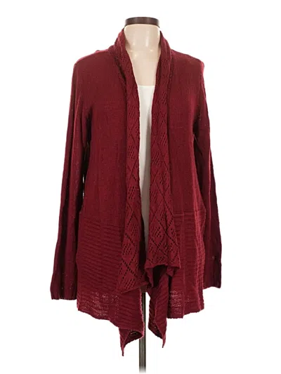 Pre-owned By Design Cardigan Sweater In Burgundy