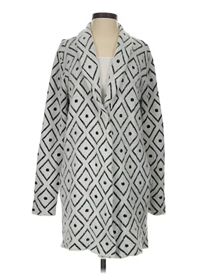 Pre-owned By Design Cardigan Sweater In Silver