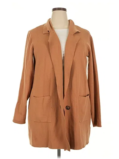 Pre-owned By Design Cardigan Sweater In Tan