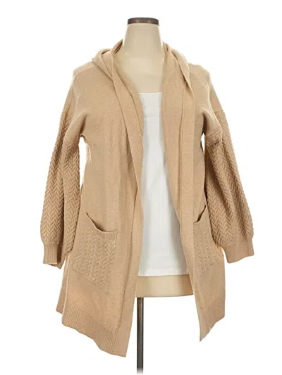 Pre-owned By Design Cardigan Sweater In Tan