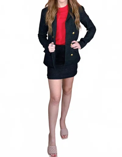 By Design Cavalli Mini Skirt In Black Tweed
