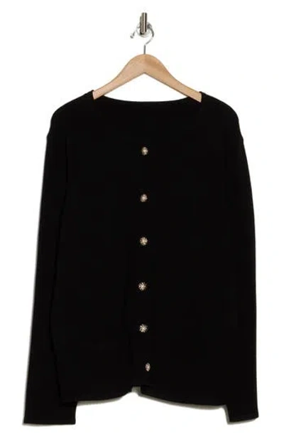 By Design Celeste Crop Cardigan In Black