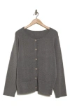 By Design Celeste Crop Cardigan In Medium Heather Grey