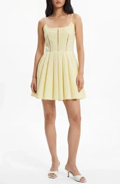 By Design Chloe Corset Minidress In Yellow