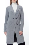 By Design Dakota Double Breasted Coat In Medium Heather Grey