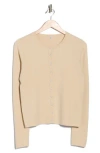 By Design Faux Pearl Button Cardigan In Neutral