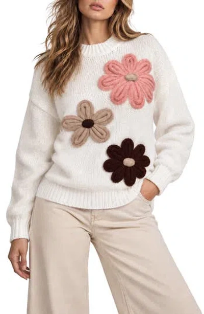 By Design Fleur Oversize Sweater In White