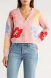 By Design Frankie Pattern Cardigan In Pink