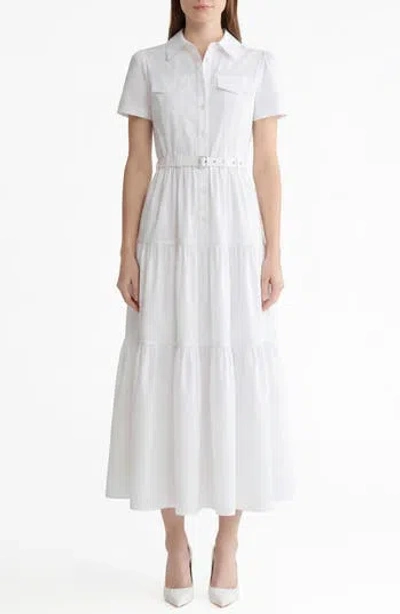 By Design Hailey Western Maxi Shirtdress In White