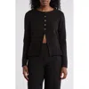 By Design Halsey Tipped Cardigan In Black