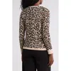 By Design Halsey Tipped Cardigan In Kiera Leopard
