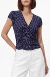 By Design Hazel Buttoned Top In Blue