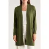 By Design Hudson Mid Thigh Lightweight Cardigan In Green