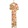 By Design Isla Crepe Midi Dress In Flowing Flowers