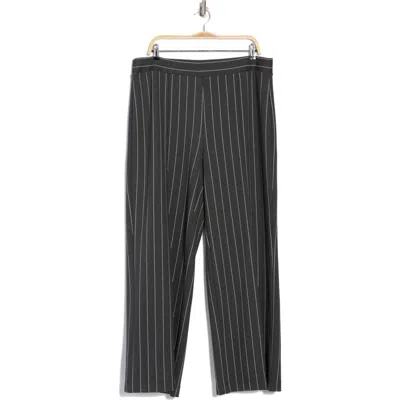 By Design Juliette Pants In Charcoal Grey/white Pinstripe
