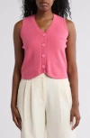 By Design Juniper Sweater Vest In Shocking Pink