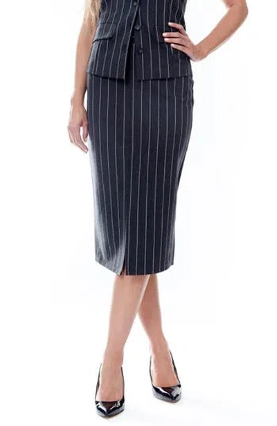 By Design Kim Ponte Pencil Skirt In Blue