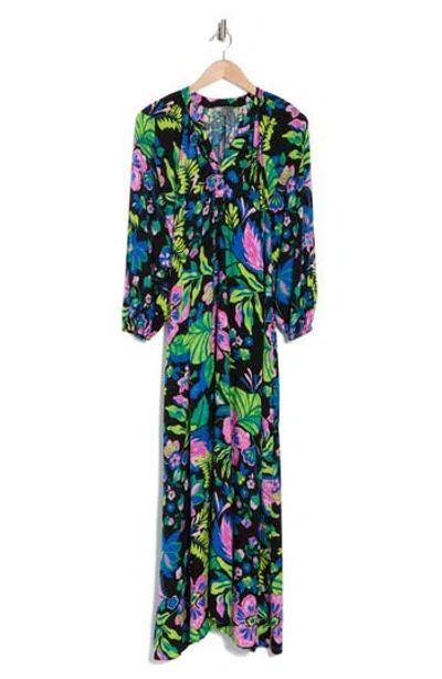 By Design Lauren Maxi Dress In Neon Flowers