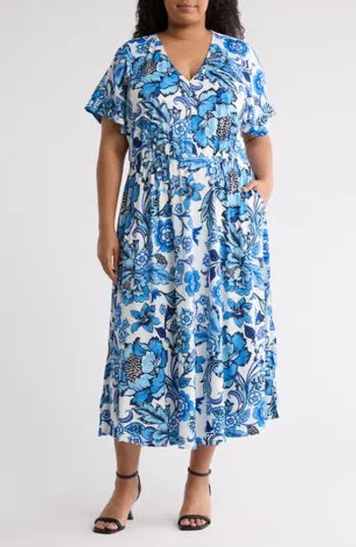 By Design Leopard Print Short Sleeve Maxi Dress