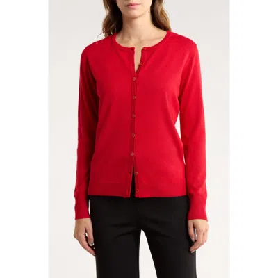 By Design Lightweight Garden Cardigan In Red