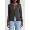 By Design Lightweight Garden Cardigan In Slate Heather