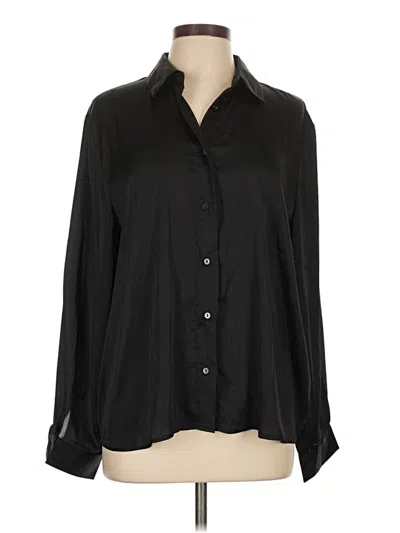 Pre-owned By Design Long Sleeve Blouse In Black
