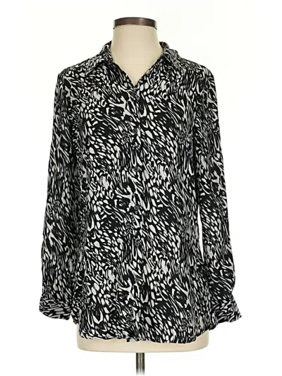 Pre-owned By Design Long Sleeve Blouse In Black