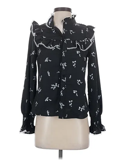 Pre-owned By Design Long Sleeve Blouse In Black