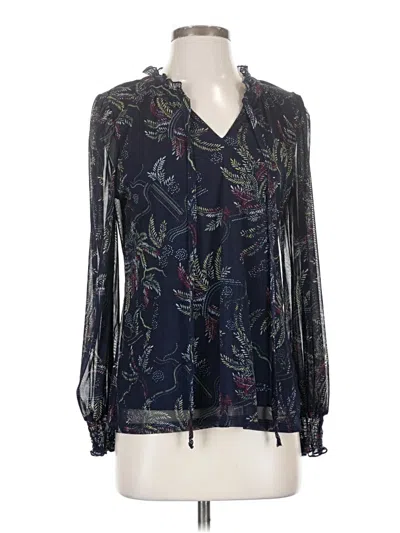 Pre-owned By Design Long Sleeve Blouse In Blue