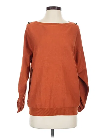 Pre-owned By Design Long Sleeve Blouse In Orange