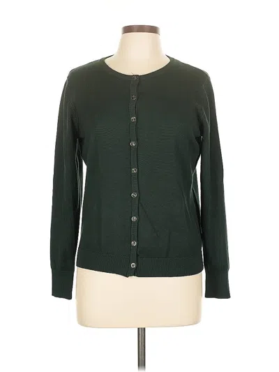 Pre-owned By Design Long Sleeve Top Green Crew Neck Tops