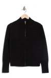 By Design Mason Full Zip Sweater In Black