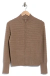 By Design Mason Full Zip Sweater In Brown
