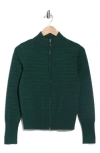 By Design Mason Full Zip Sweater In Green