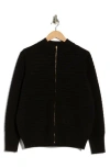 By Design Mason Zip Cardigan In Black