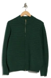 By Design Mason Zip Cardigan In Green