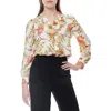By Design Matilda Floral Long Sleeve Button-up Shirt In Spring Forest
